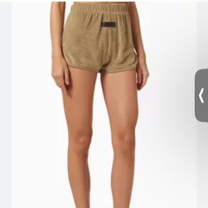 FEAR OF GOD ESSENTIALS WOMEN'S VELOUR BEACH SHORTS size XS